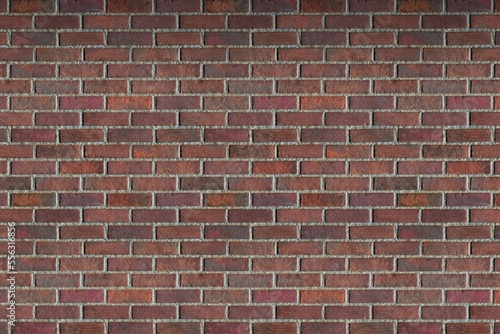 pattern texture background of red brick wall 3d render
