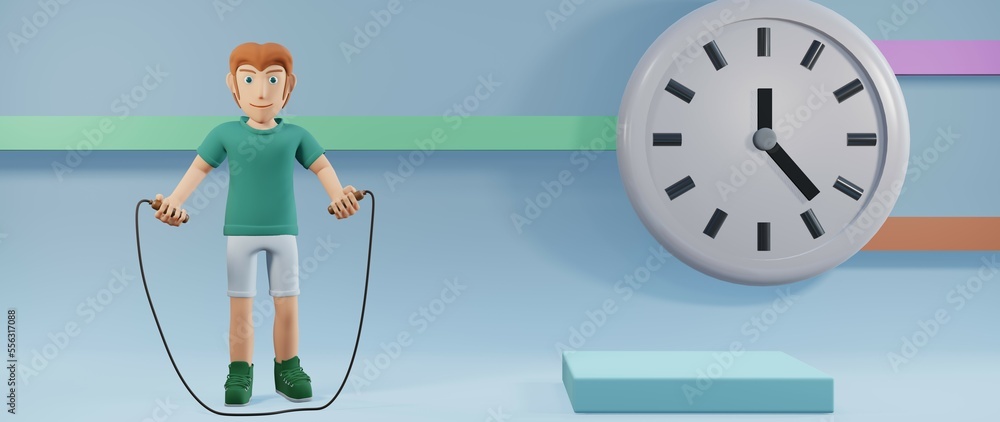 Fototapeta premium 3D rendering of podium for fitness products health products or dietary supplement