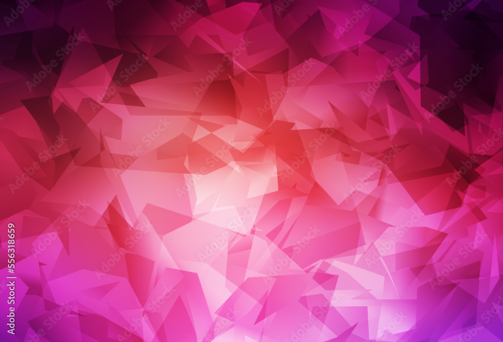 Light Pink, Yellow vector gradient triangles template. Light Pink, Yellow vector gradient triangles template.