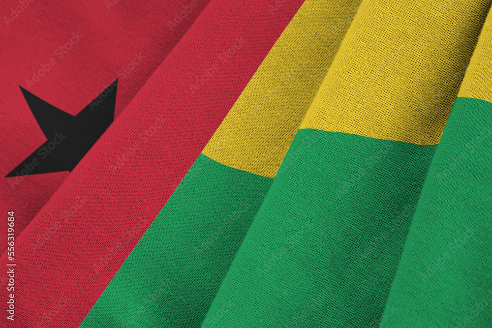 Guinea Bissau Flag With Big Folds Waving Close Up Under The Studio   1000 F 556319684 YbFTgI0LLV8Li5vK6RV74tAPLhyuRWUR 