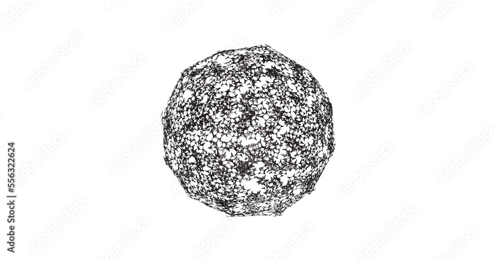 insulate geometric mesh made of metal, carved element for 3D image design, ball shape, hexagon insulate geometric mesh made of metal, carved element for 3D image design, ball shape, hexagon
