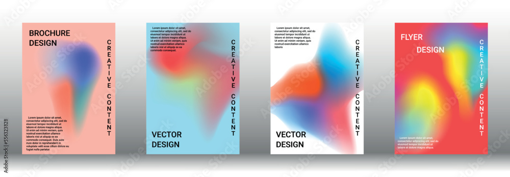 Artistic covers design. Creative fluid colors backgrounds. Set of abstract covers