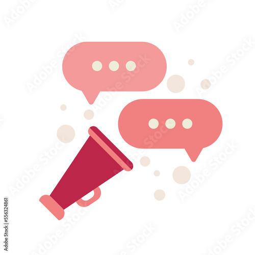 Discussion concept, dialog bubble. Successful negotiation or misunderstanding. Vector illustration