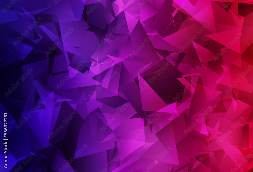 Fototapeta premium Dark Purple, Pink vector polygonal template.