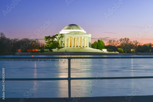 Jefferson Memorial during winter sunset - Washington dc united states