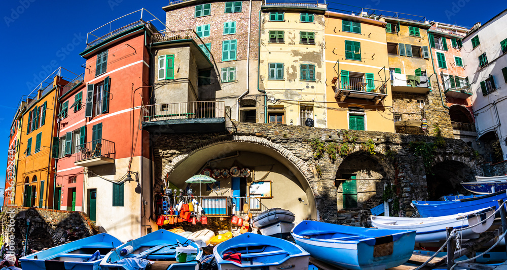 famous old town of Riomaggiore in italy