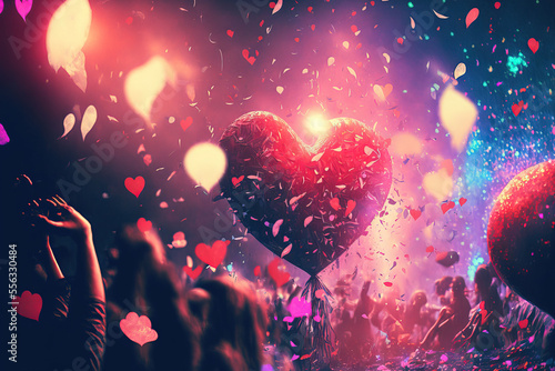 valentine's day party . sketch art for artist creativity and inspiration. generative AI