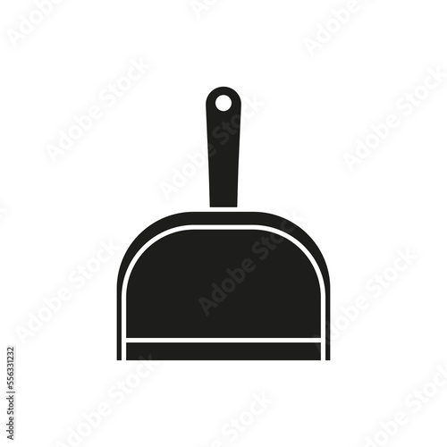 Dustpan icon. Vector. Flat design.	