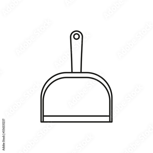 Dustpan icon. Vector. Line style.