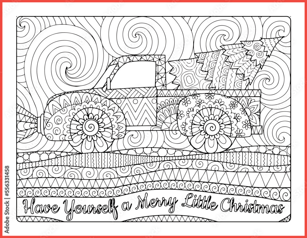 Coloring Page, Merry christmas Coloring Page, Christmas coloring sheet for kids
