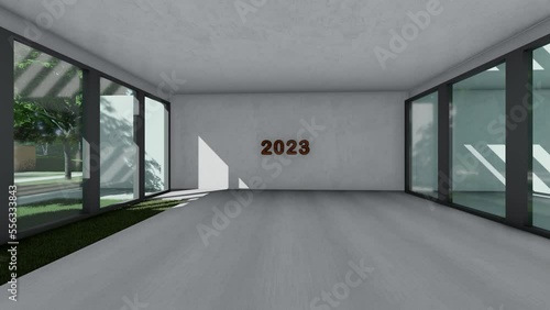 2023, 3d animation and animation with a view, interior, 4k video,  2022, 2023