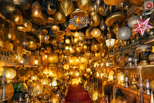 lighting shop in the souk of marrakech