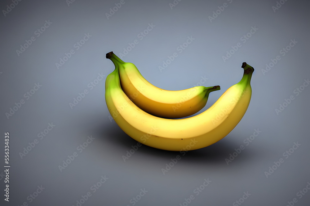 3d rendering illustration of bananas, generative ai 3d rendering illustration of bananas, generative ai
