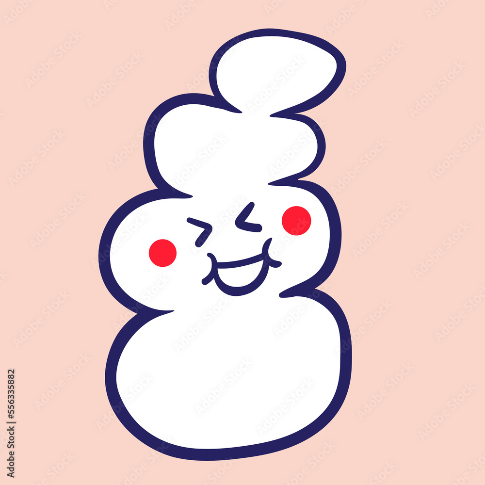 snowman character in cartoon style snowman character in cartoon style