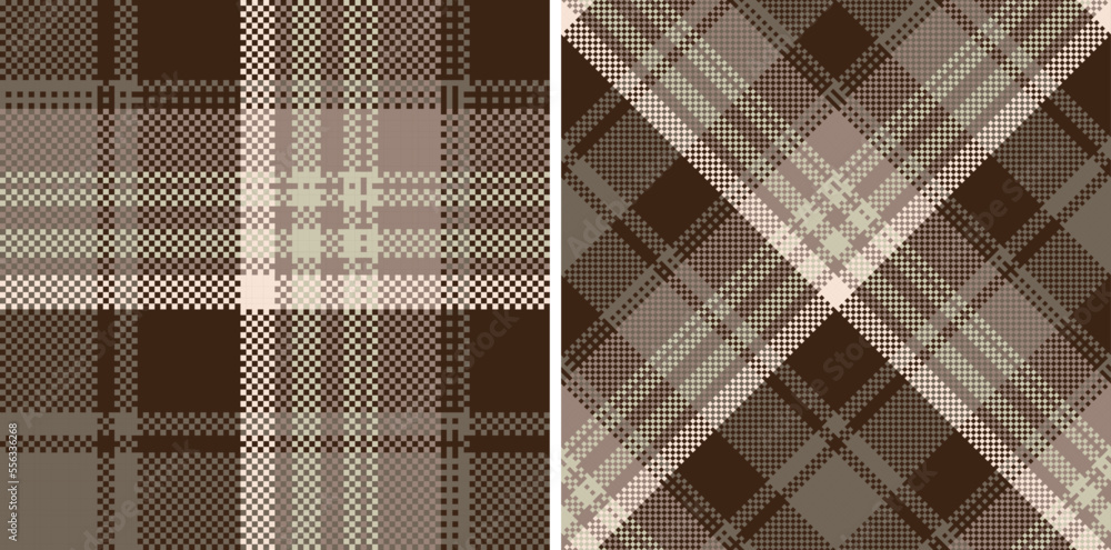 Plaid seamless vector pattern set. Plaid seamless vector pattern set.