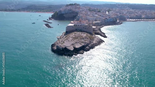 Aerial view of Vieste Italian town in Apulia
