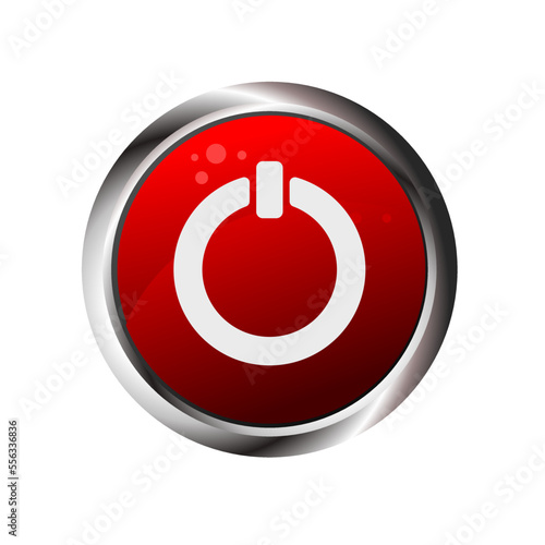 red power button