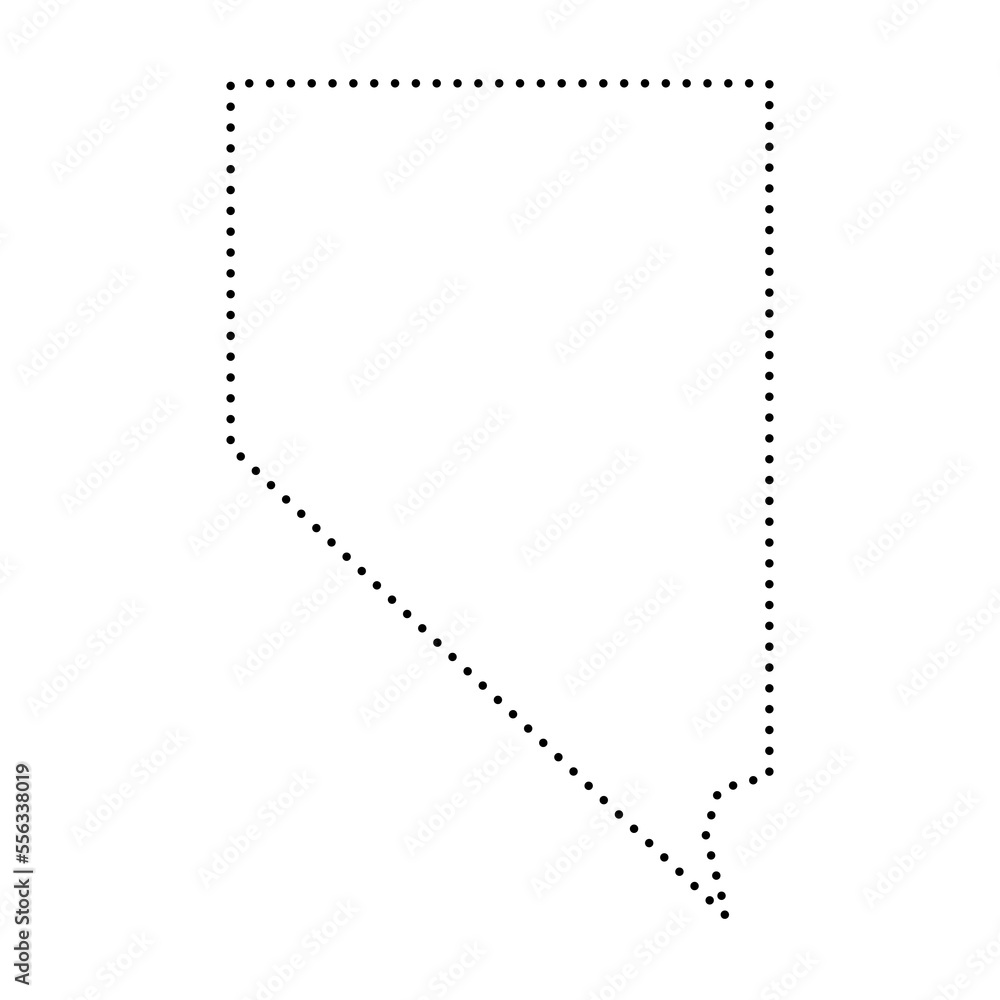 Nevada state of United States of America, USA. Simplified thick black outline map. Simple flat vector illustration Nevada state of United States of America, USA. Simplified thick black outline map. Simple flat vector illustration
