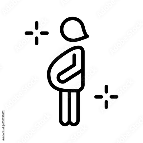 Icono de mujer embarazada. Concepto de maternidad. Ilustración vectorial
