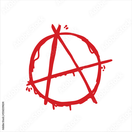 Anarchy. Letter A in the circle. Symbol of chaos and rebellion