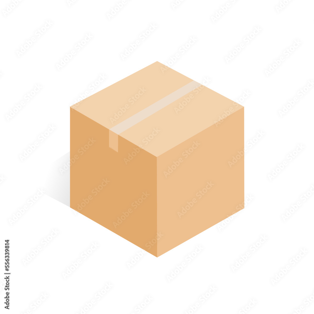 cardboard box isolated on white