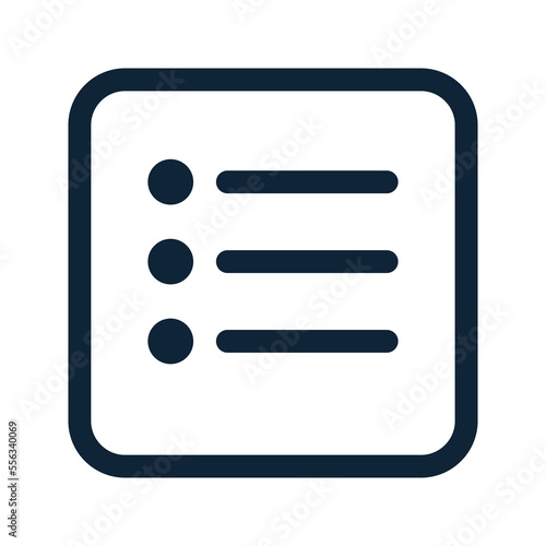 Main menu symbol. UI web icon. List or catalog icon.