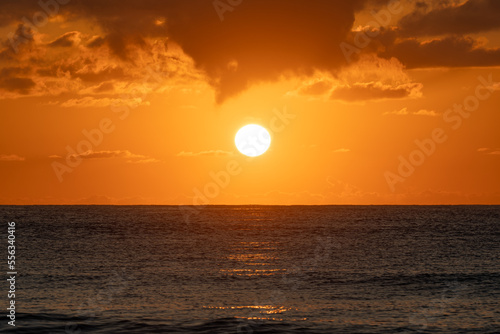 sunset over the sea