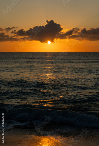 sunset over the sea