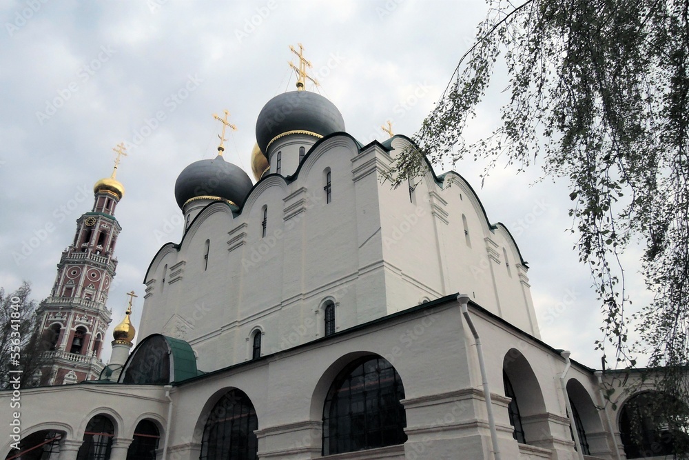 Novodevichy convent in Moscow in spring. UNESCO Heritage.