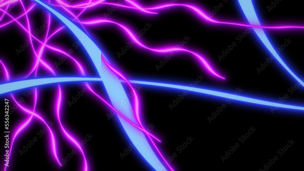 Twisted lines optical geometric effect curved yellow line abstract stripe neon glow dynamic element. 
