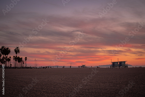 sunset on the beach