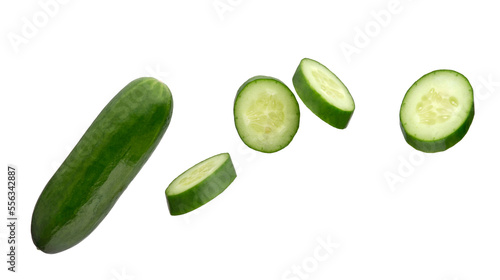 cucumber isolated on white background photo