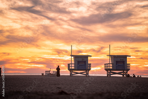 sunset on the beach