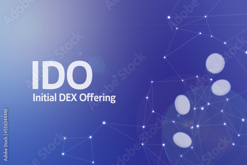 Title image of the word IDO  Initial DEX Offering . It is a Web3 related term.
