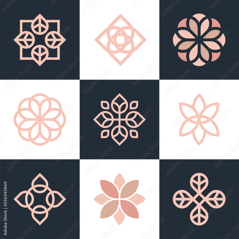 Flower Ornament Pattern Logo design inspiration