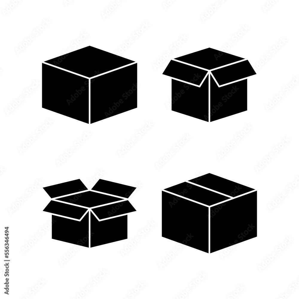 Box icon vector for web and mobile app. box sign and symbol, parcel, package Box icon vector for web and mobile app. box sign and symbol, parcel, package
