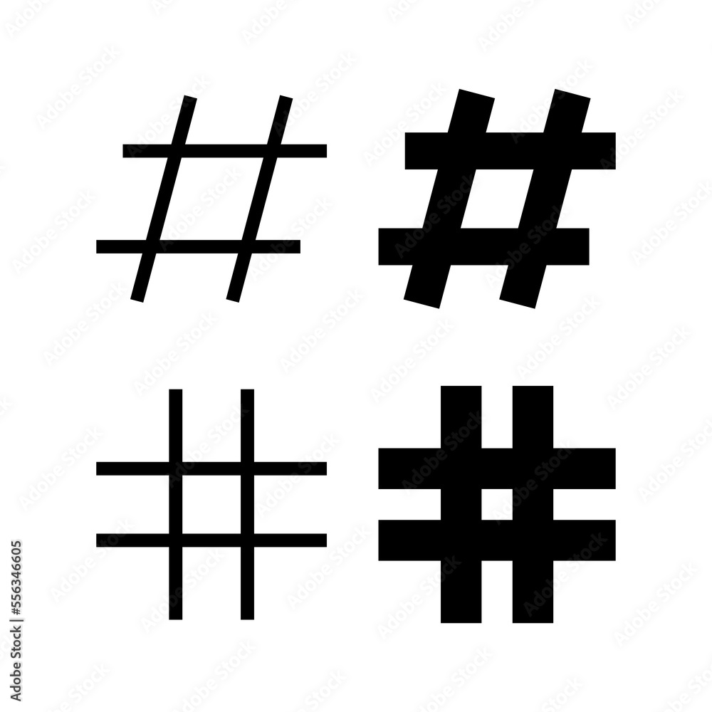 Obraz premium Hashtag icon vector for web and mobile app. hashtag sign and symbol