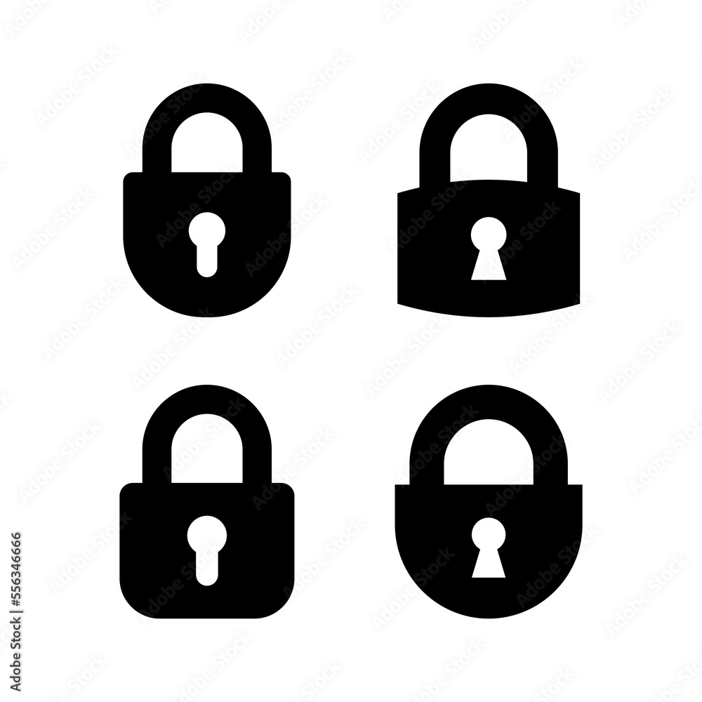 Lock icon vector for web and mobile app. Padlock sign and symbol. Encryption icon. Security symbol Lock icon vector for web and mobile app. Padlock sign and symbol. Encryption icon. Security symbol