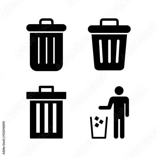 Trash icon vector for web and mobile app. trash can icon. delete sign and symbol.