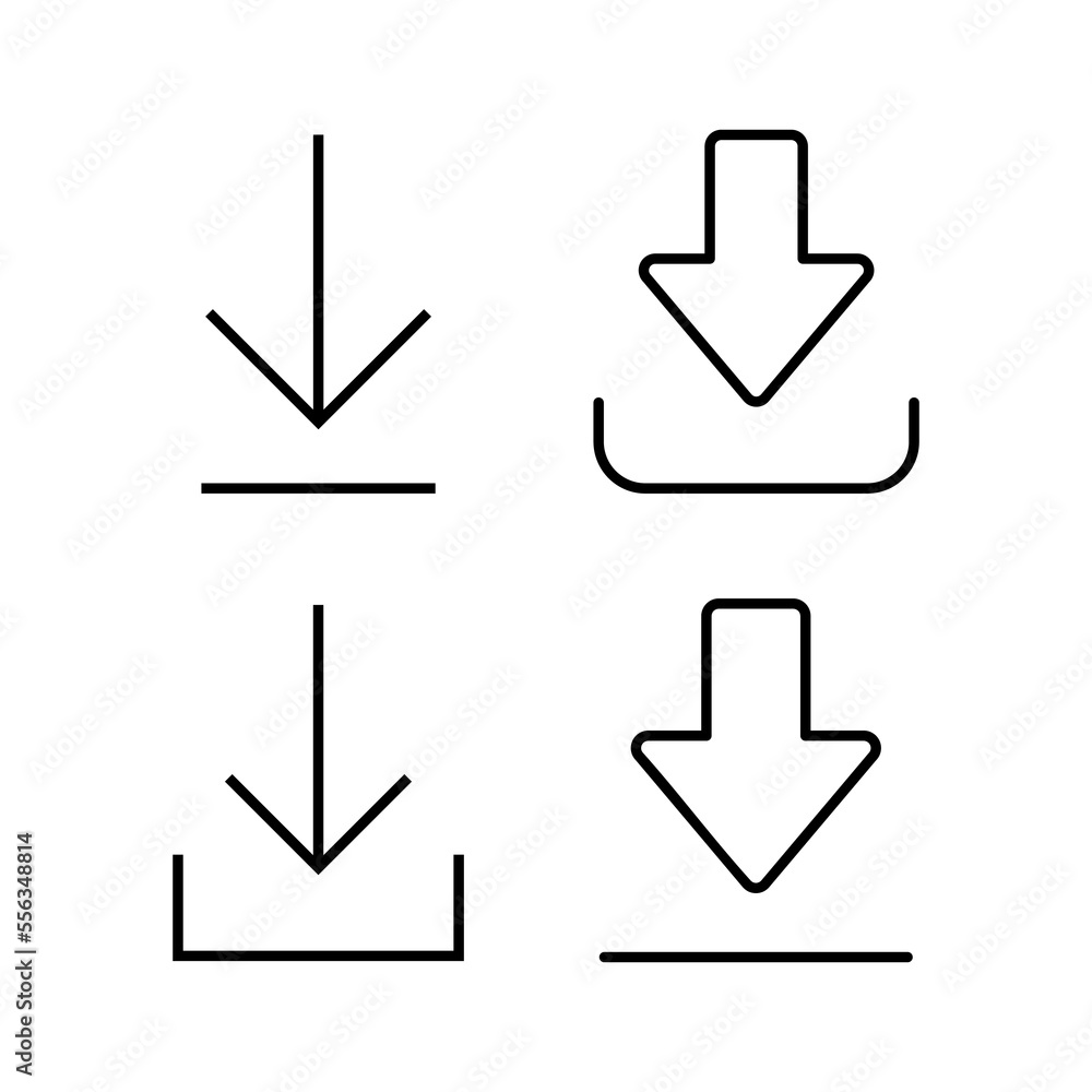 Download icon vector for web and mobile app. Download sign and symbol Download icon vector for web and mobile app. Download sign and symbol