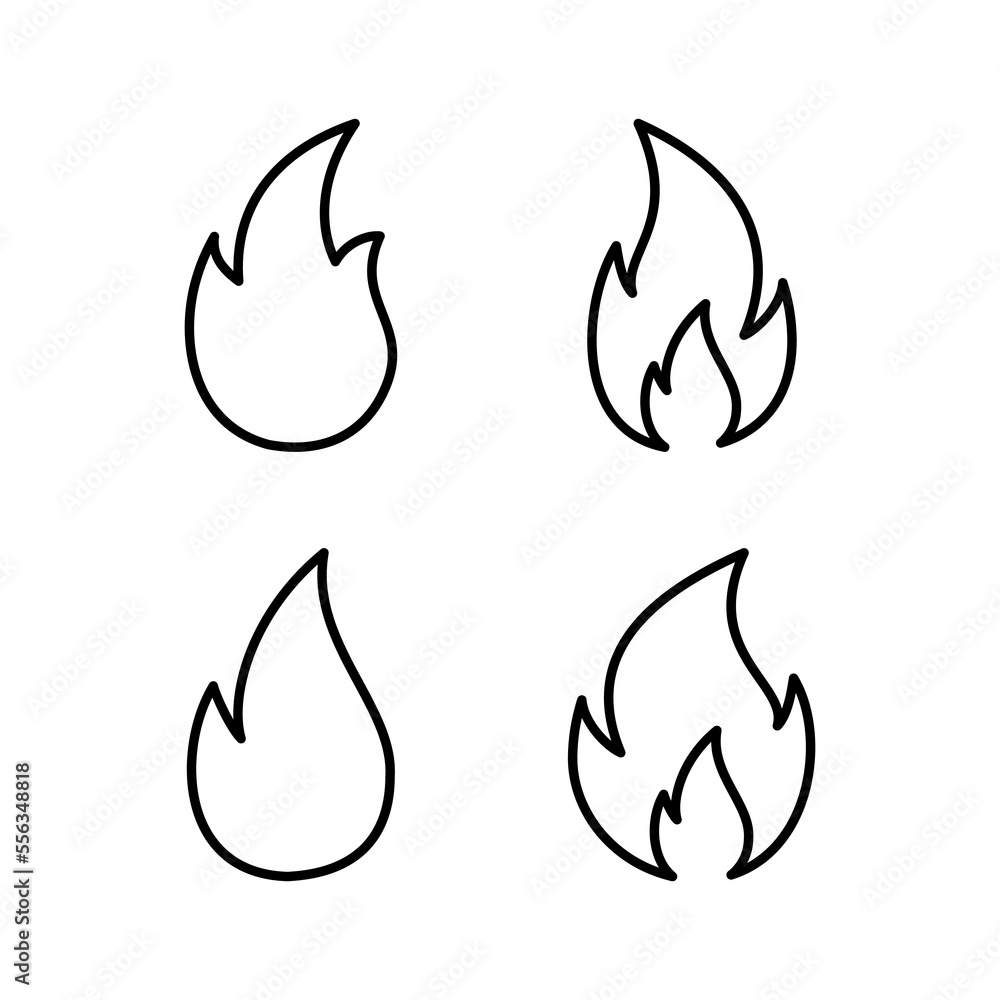 Fire icon vector for web and mobile app. fire sign and symbol Fire icon vector for web and mobile app. fire sign and symbol