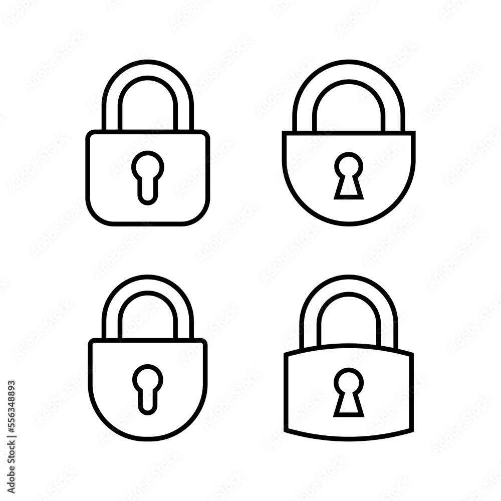 Lock icon vector for web and mobile app. Padlock sign and symbol. Encryption icon. Security symbol Lock icon vector for web and mobile app. Padlock sign and symbol. Encryption icon. Security symbol