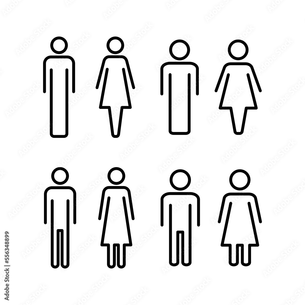 Man and woman icon vector for web and mobile app. male and female sign and symbol. Girls and boys Man and woman icon vector for web and mobile app. male and female sign and symbol. Girls and boys