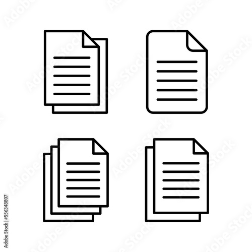 Document icon vector for web and mobile app. Paper sign and symbol. File Icon © Lunaraa