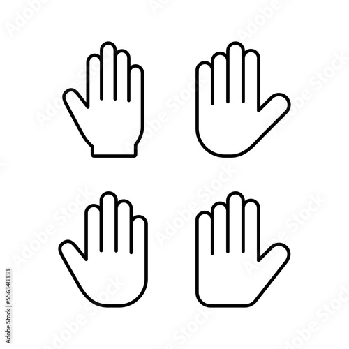 Hand icon vector for web and mobile app. hand sign and symbol. hand gesture