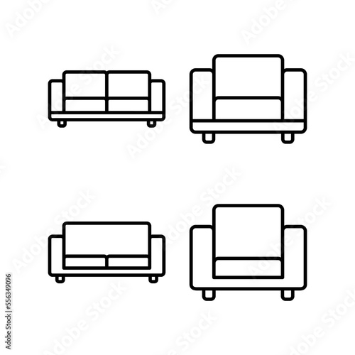 Sofa icon vector for web and mobile app. sofa sign and symbol. furniture icon