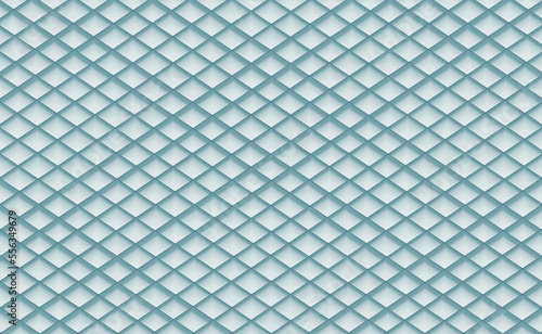 Geometric motif in aquamarine colors with rhombus mesh. Can be used as an abstract background or texture.