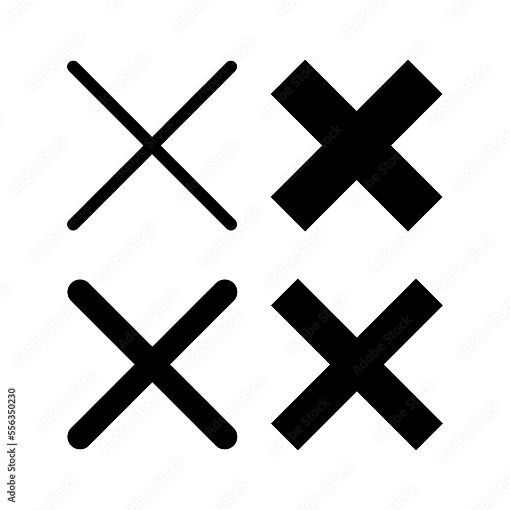 Obraz premium Close icon vector for web and mobile app. Delete sign and symbol. cross sign