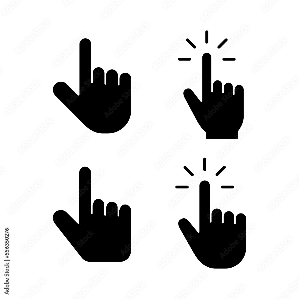 Hand cursor icon vector for web and mobile app. cursor sign and symbol. hand cursor icon clik Hand cursor icon vector for web and mobile app. cursor sign and symbol. hand cursor icon clik