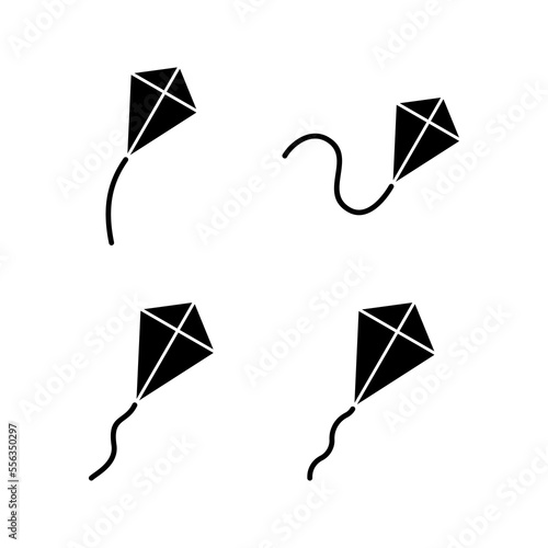 Kite icon vector for web and mobile app. kite sign and symbol